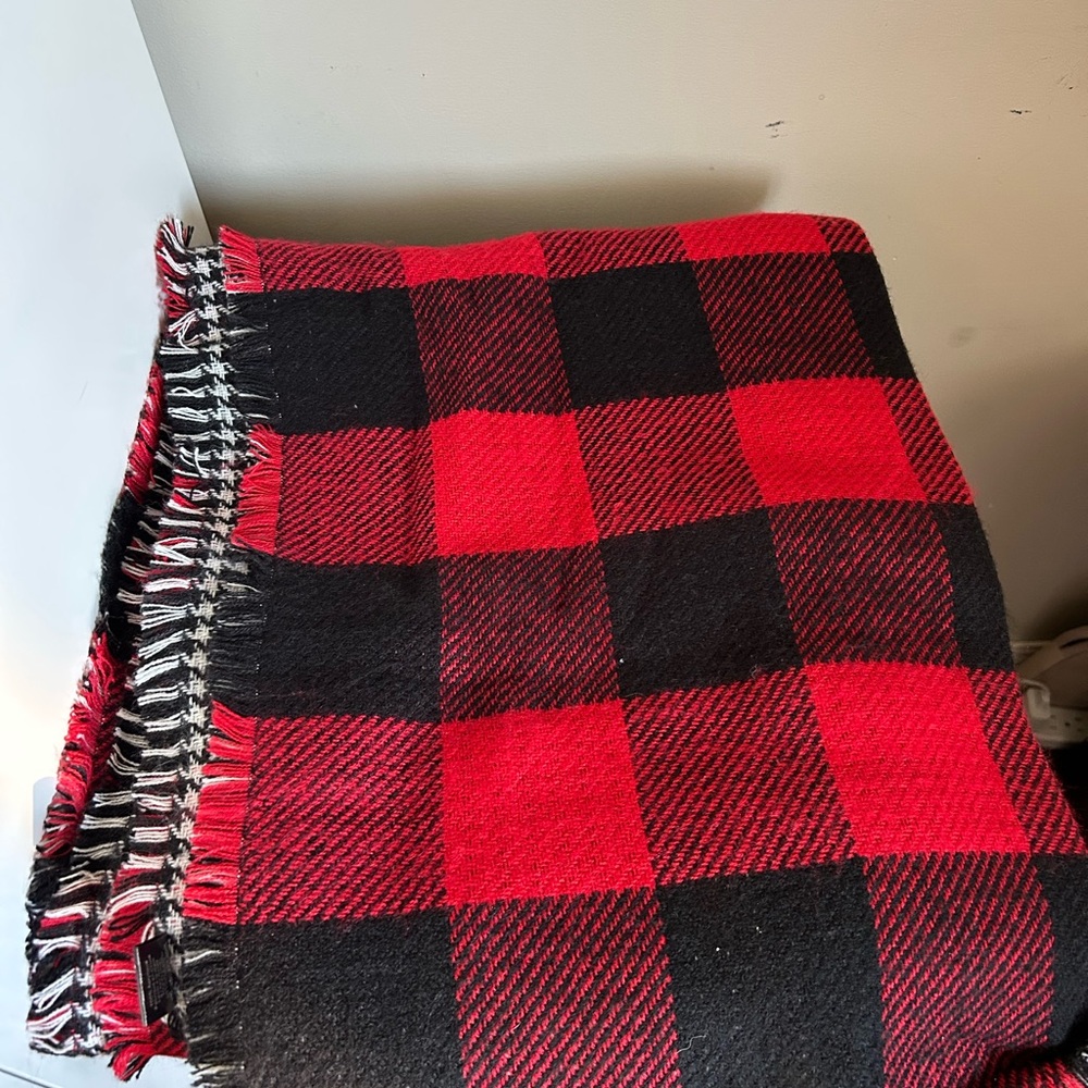 Red and Black Plaid ALDO scarf